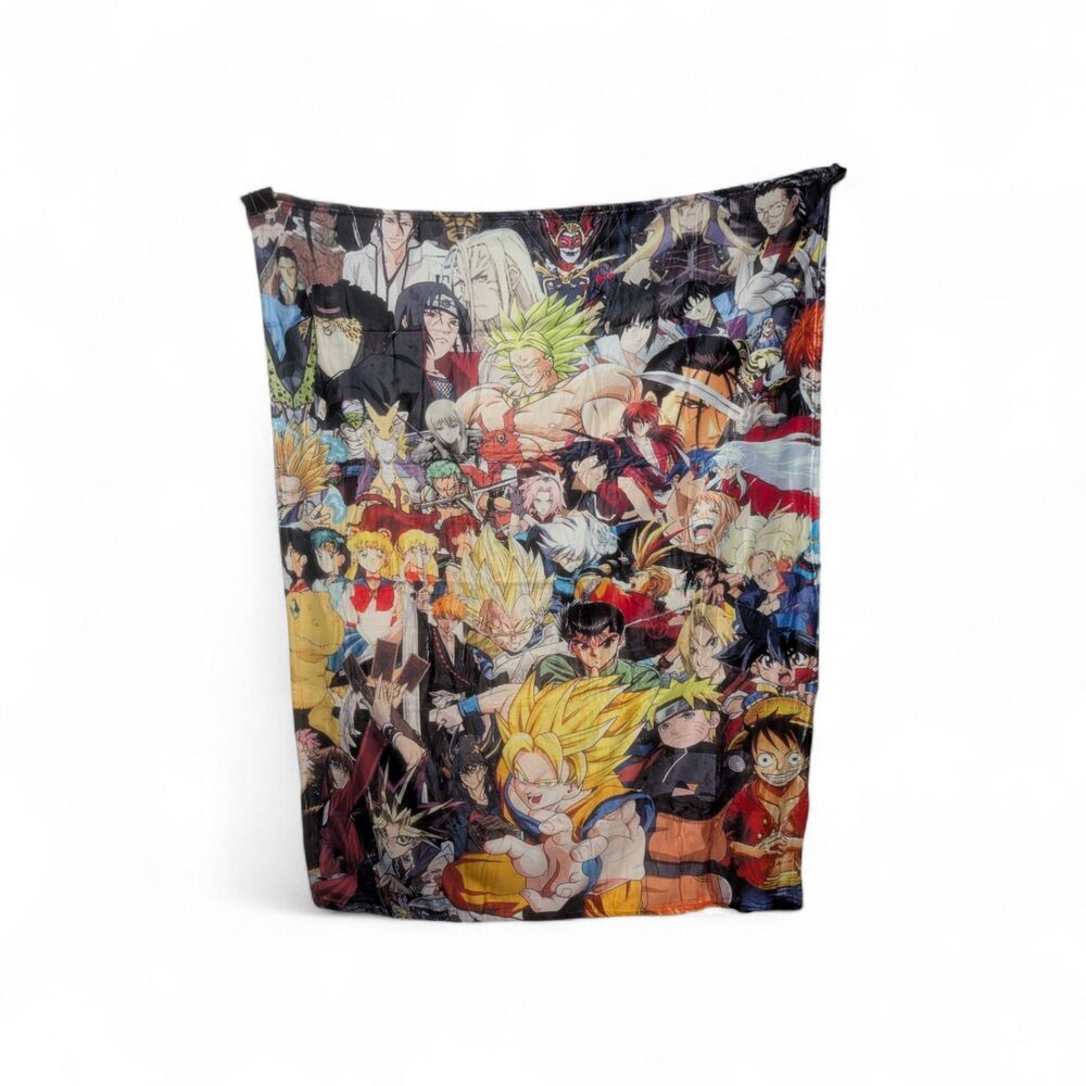 Anime Multi Character Collaboration Throw Blanket soft and Comfy